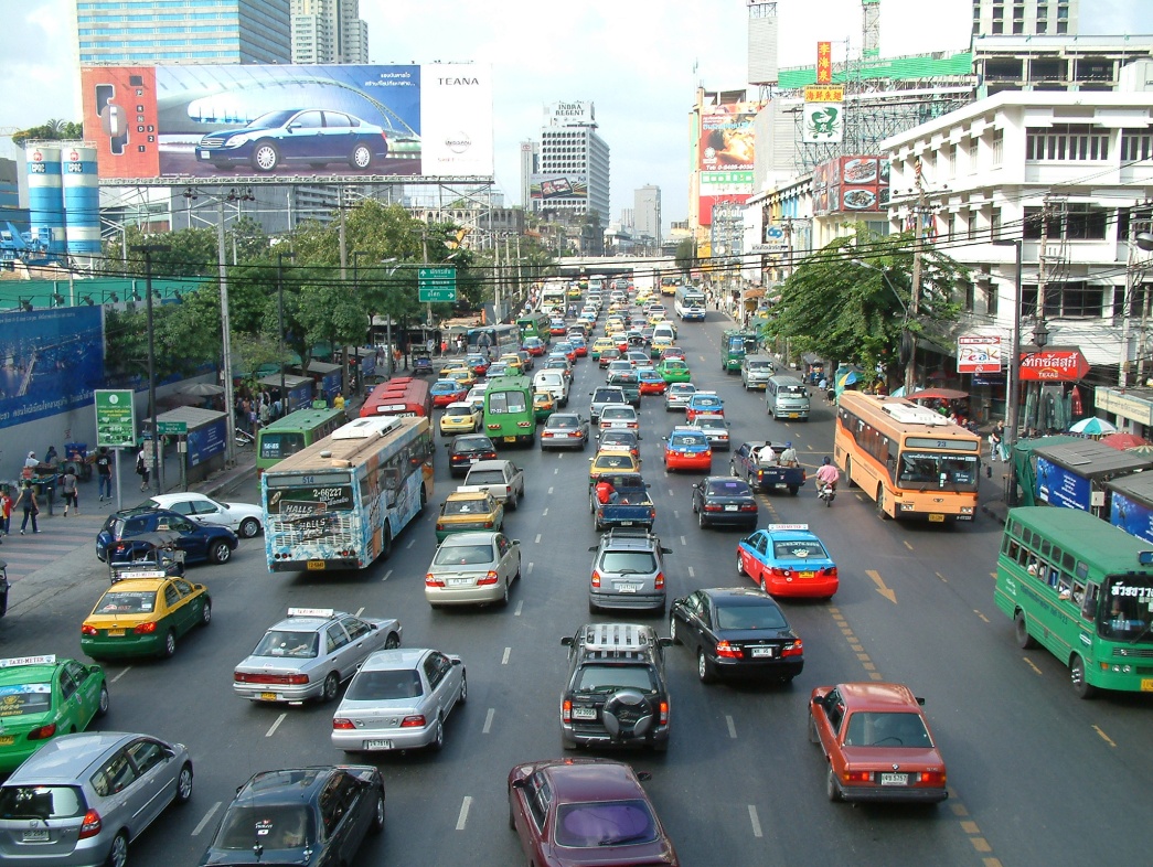 Fig. 4.6 Basic counts of private vehicles help estimate the potential for mode shifting, as well as indicating possible congestion impacts of the dedicated busways. Image of Bangkok, Thailand