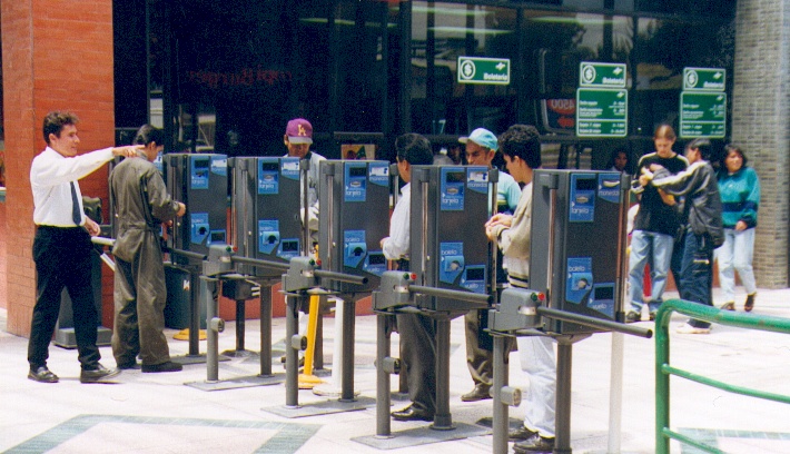 Fig. 21.14 Fare gates in Quito, Ecuador. Cost items like vehicles and fare equipment could be listed as either capital or operating costs. Shifting all or part of these expenses to one category or another will impact the affordability of fares and the amount of infrastructure investment required.